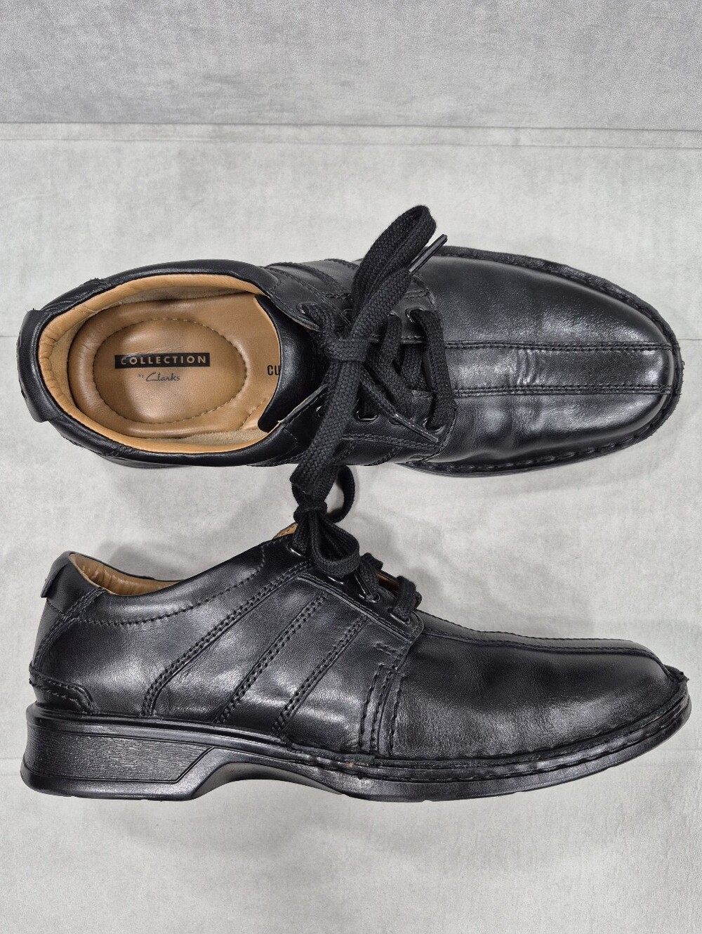 Clarks Collection Touareg Vibe oxford shoes men's 8M black leather lightweight